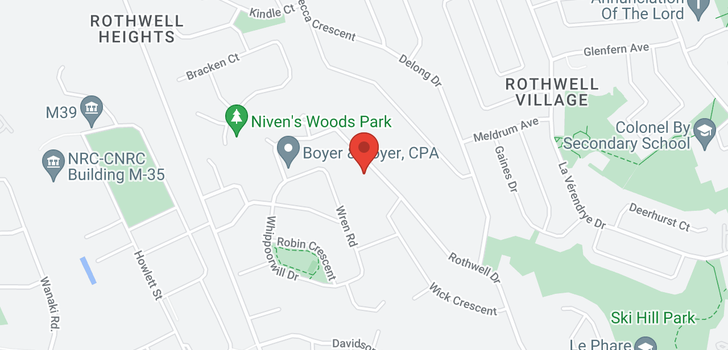 map of 13A ROTHWELL DRIVE